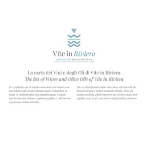 Carta dei Vini e degli Oli Extravergini di Vite in Riviera